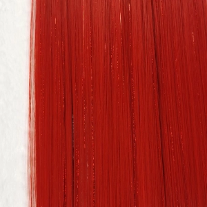 35" Tinsel Blended Weft Extension - Apple Red