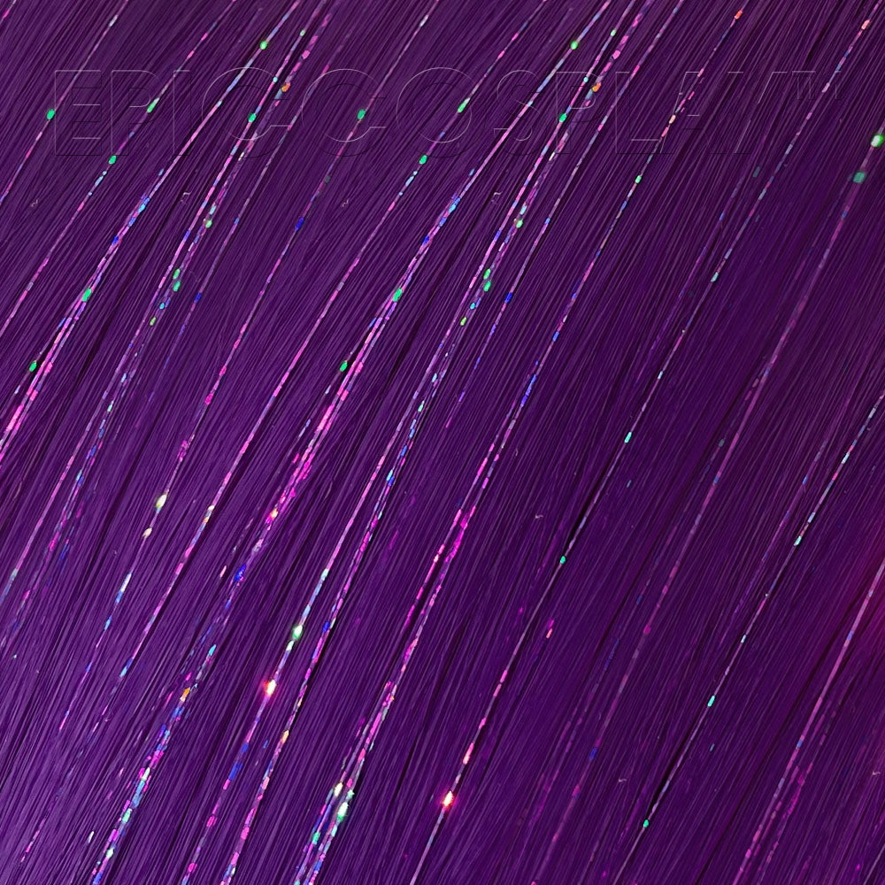 35" Tinsel Blended Weft Extension - Royal Purple