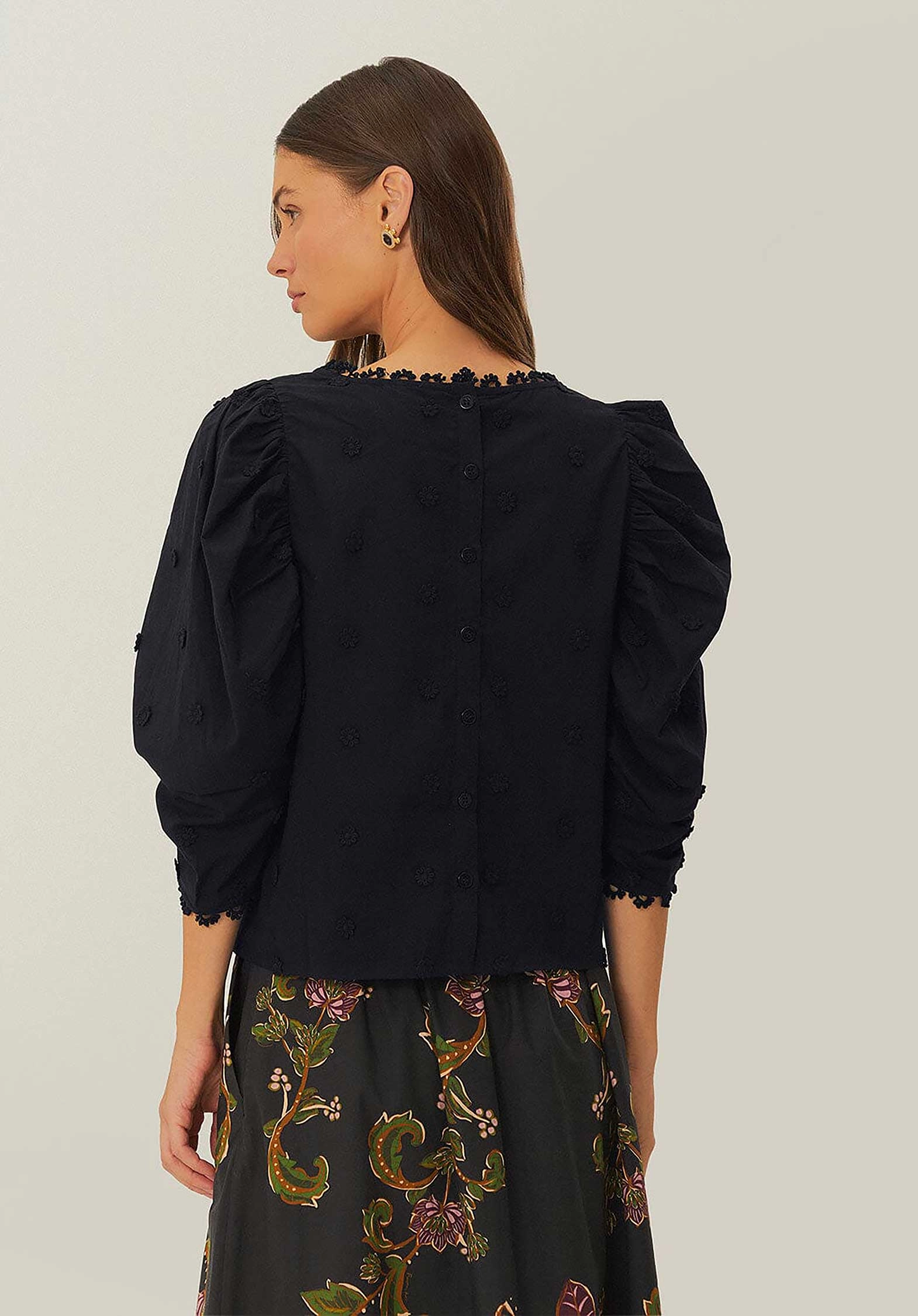 3d Flowers Blou 338615 Black