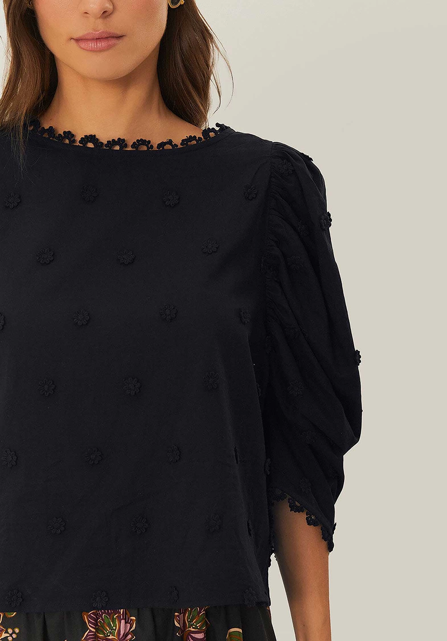 3d Flowers Blou 338615 Black