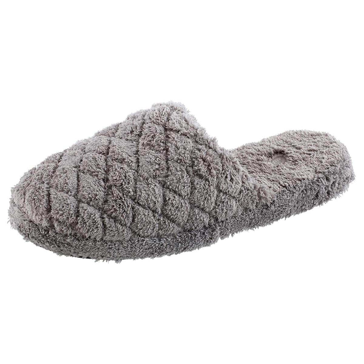 Acorn Women's Clog Slippers - Spa Quilted Skid Resistant, Grey, Large | A20123GRYWL