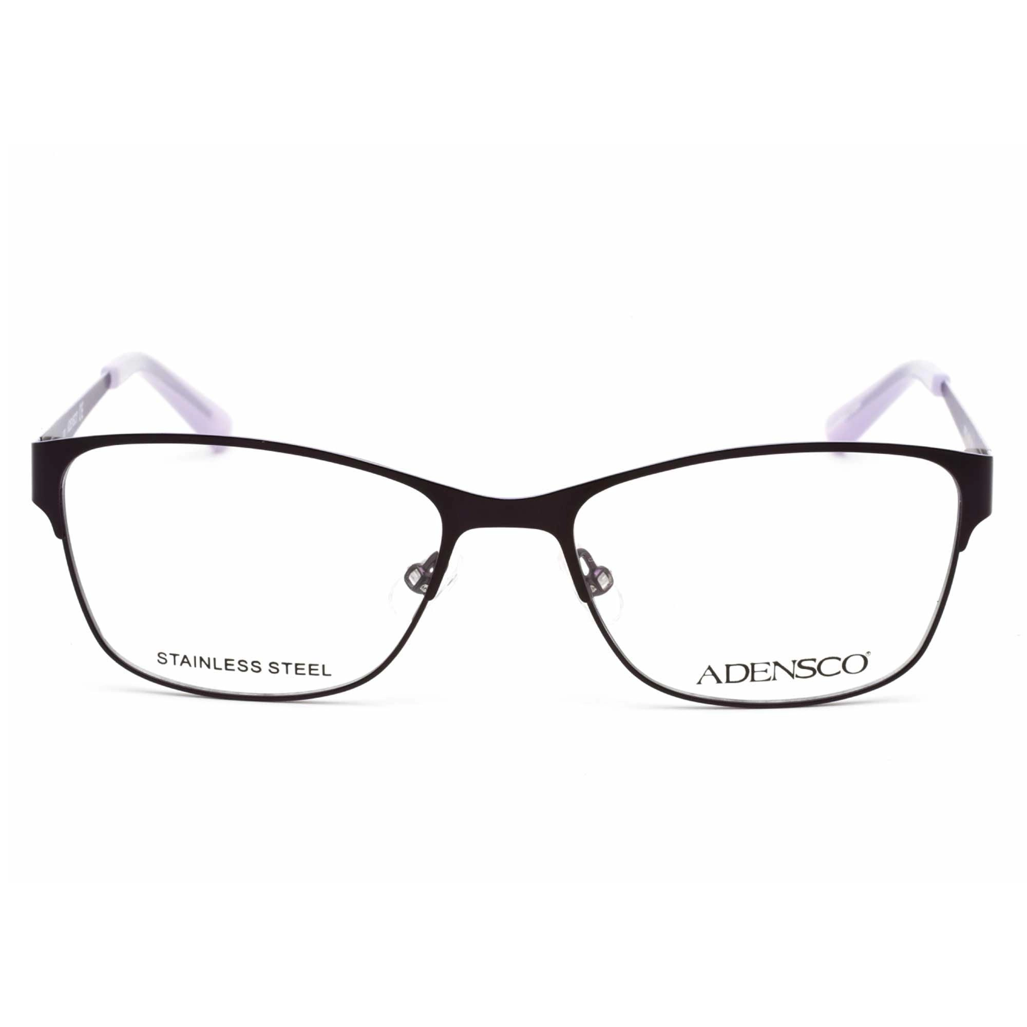 Adensco Women's Eyeglasses - Purple Rectangular Frame Clear Demo Lens | Ad 205 0ETE 00