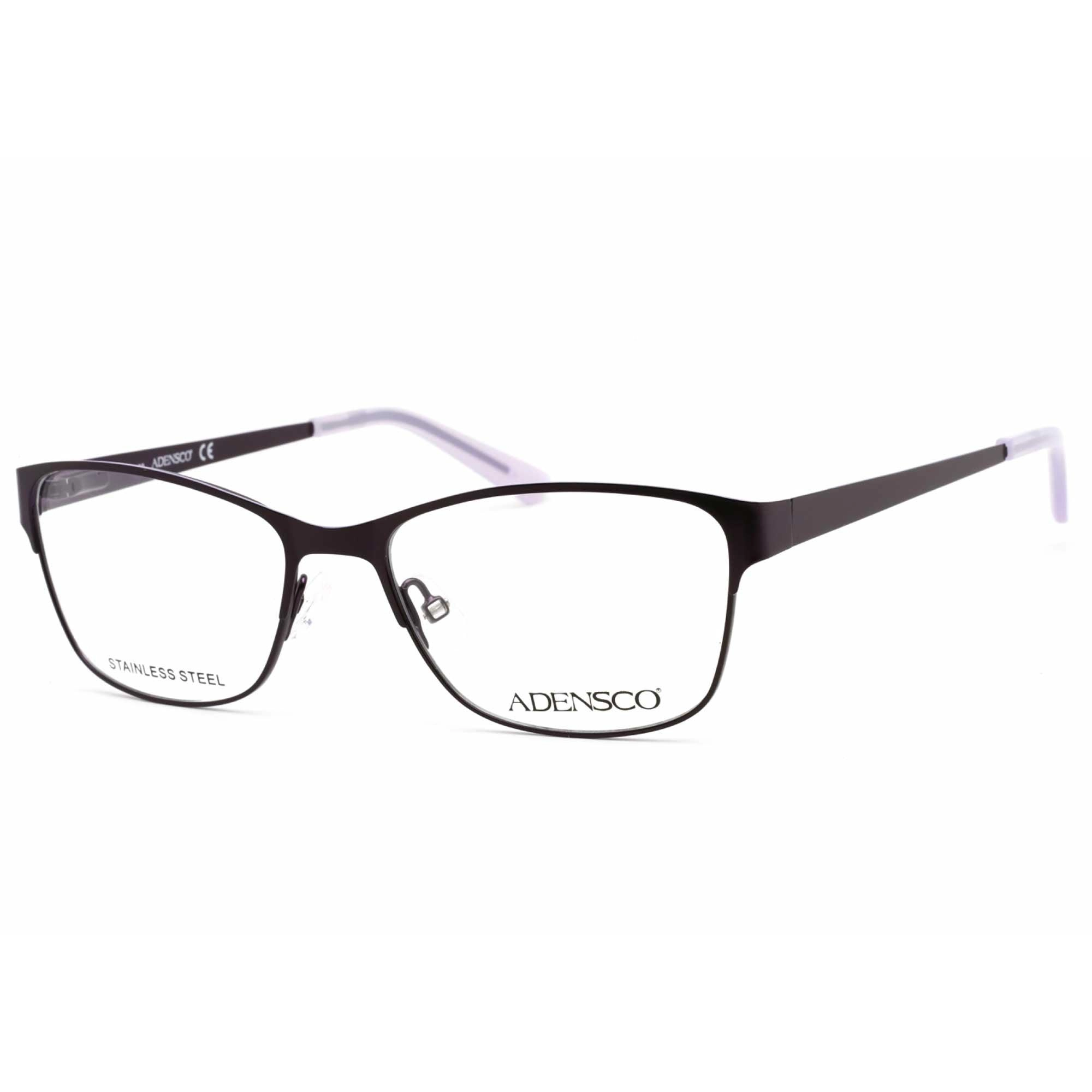 Adensco Women's Eyeglasses - Purple Rectangular Frame Clear Demo Lens | Ad 205 0ETE 00