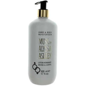 Alyssa Ashley Women's Hand and Body Moisturizer - Musk with Enchanting Notes, 17 oz