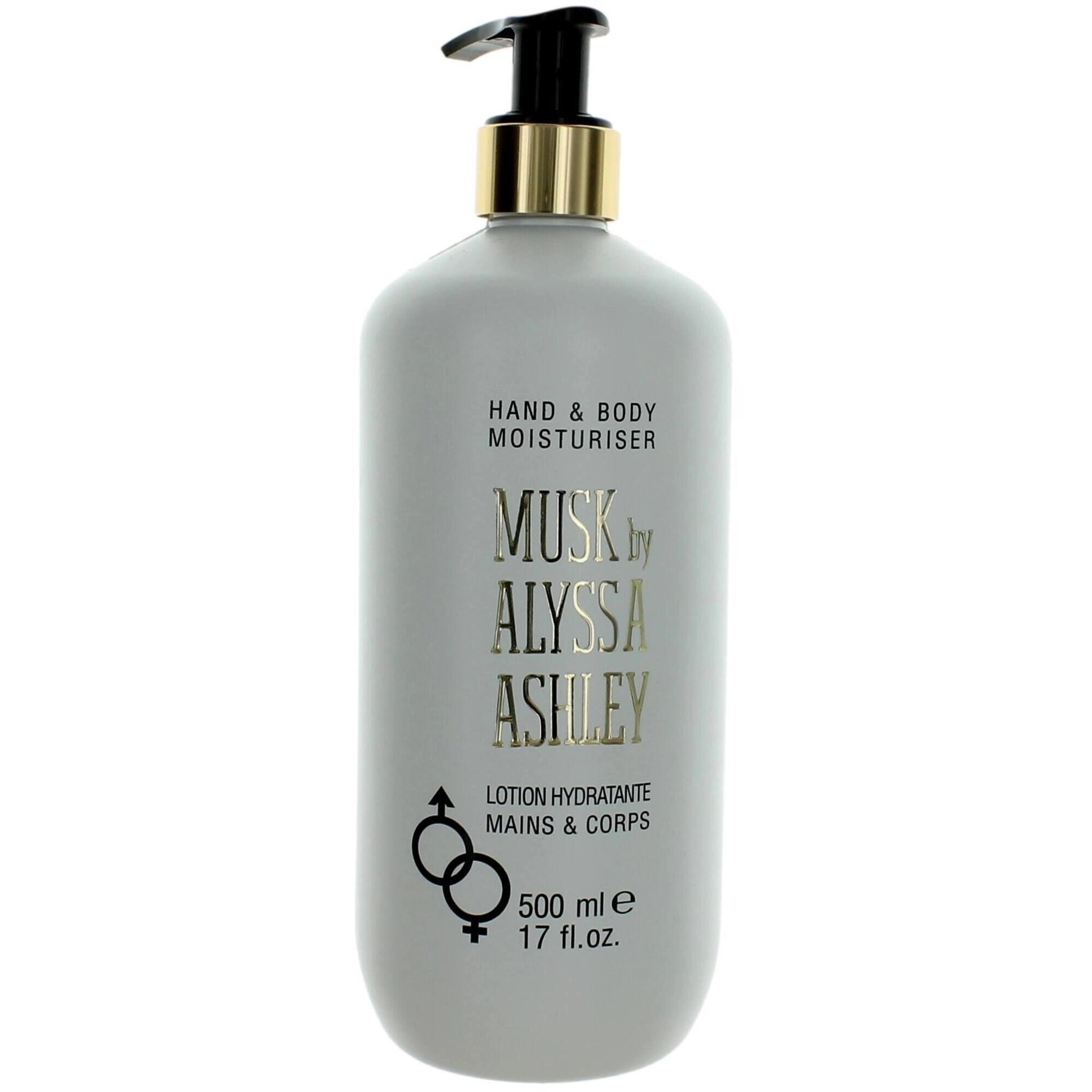 Alyssa Ashley Women's Hand and Body Moisturizer - Musk with Enchanting Notes, 17 oz