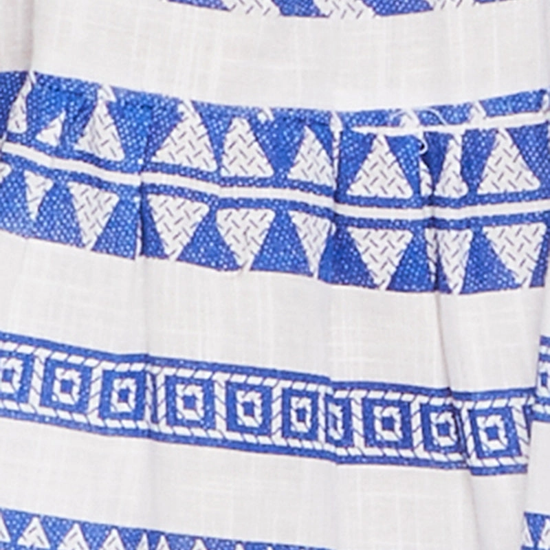 Assorted Pattern Mandarin Collar Dress