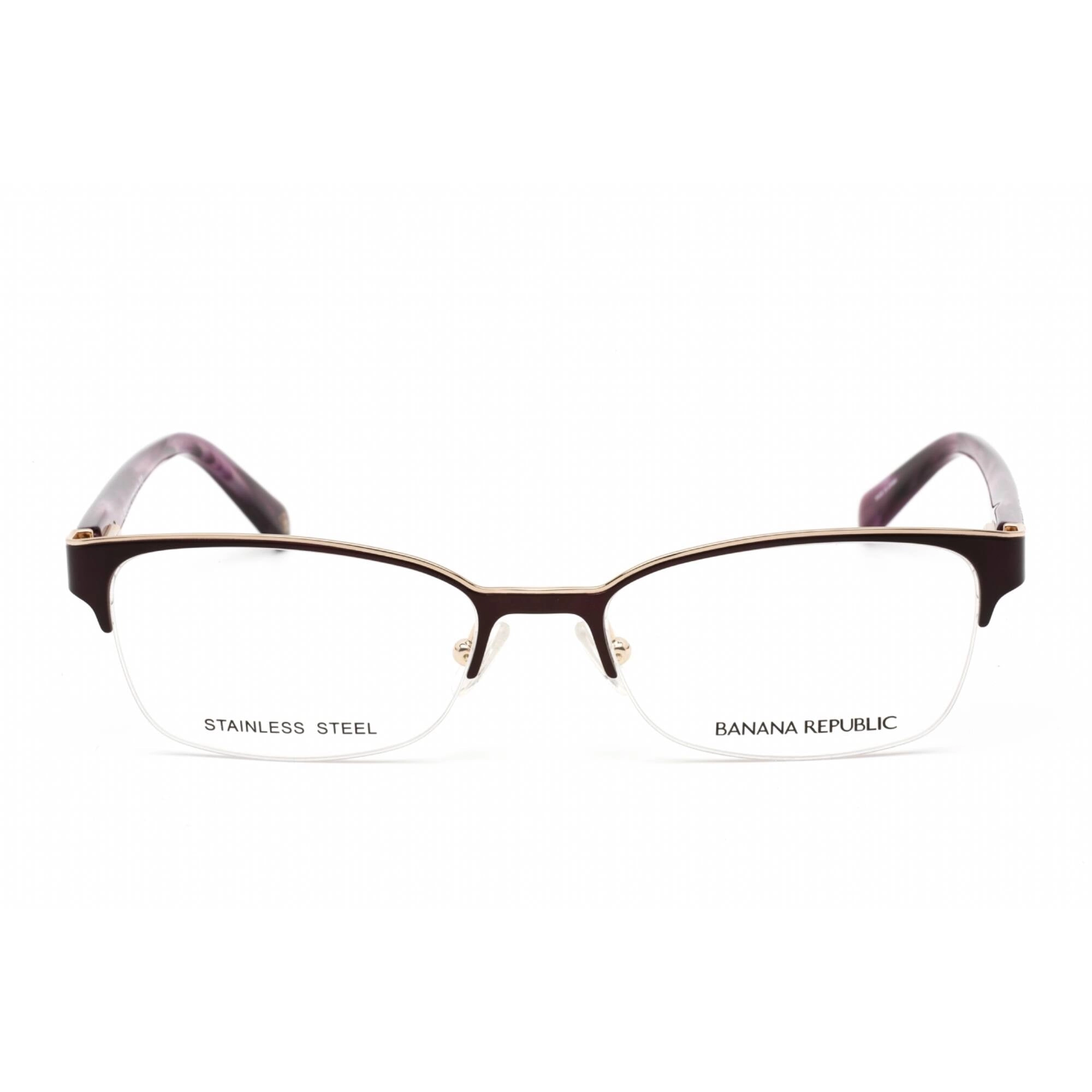 Banana Republic Women's Eyeglasses - Matte Purple Violet Half Rim Frame | Elsa 01JZ 00