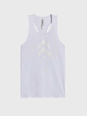 BARRY'S WHITE RACER TANK