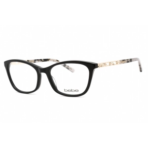 Bebe Women's Eyeglasses - Jet Rectangular Shape Plastic Frame Clear Lens | BB5174 001