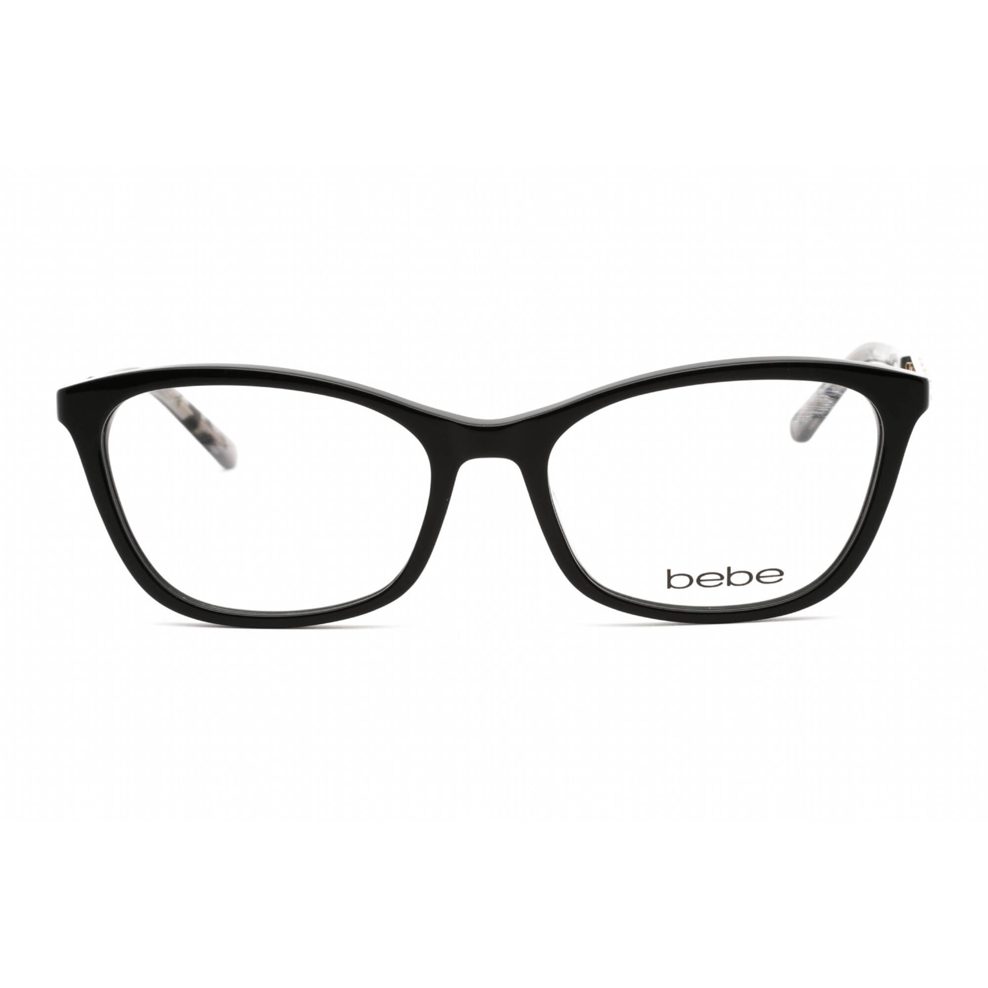 Bebe Women's Eyeglasses - Jet Rectangular Shape Plastic Frame Clear Lens | BB5174 001