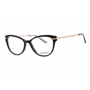 Bebe Women's Eyeglasses - Jet Rectangular Shape Plastic Frame Clear Lens | BB5181 001