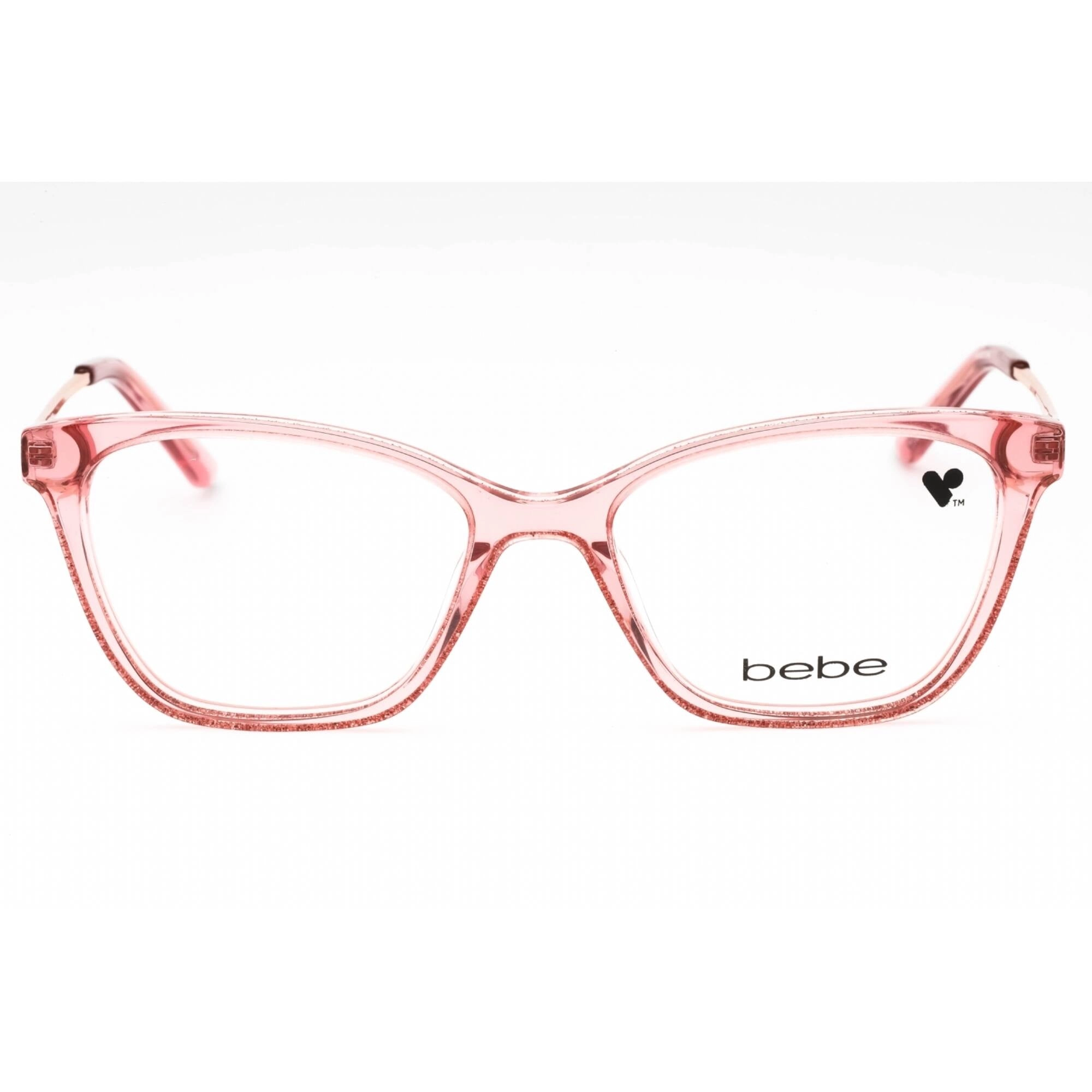 Bebe Women's Eyeglasses - Pink Crystal Acetate Full Rim Cat Eye Frame | BB5203 689