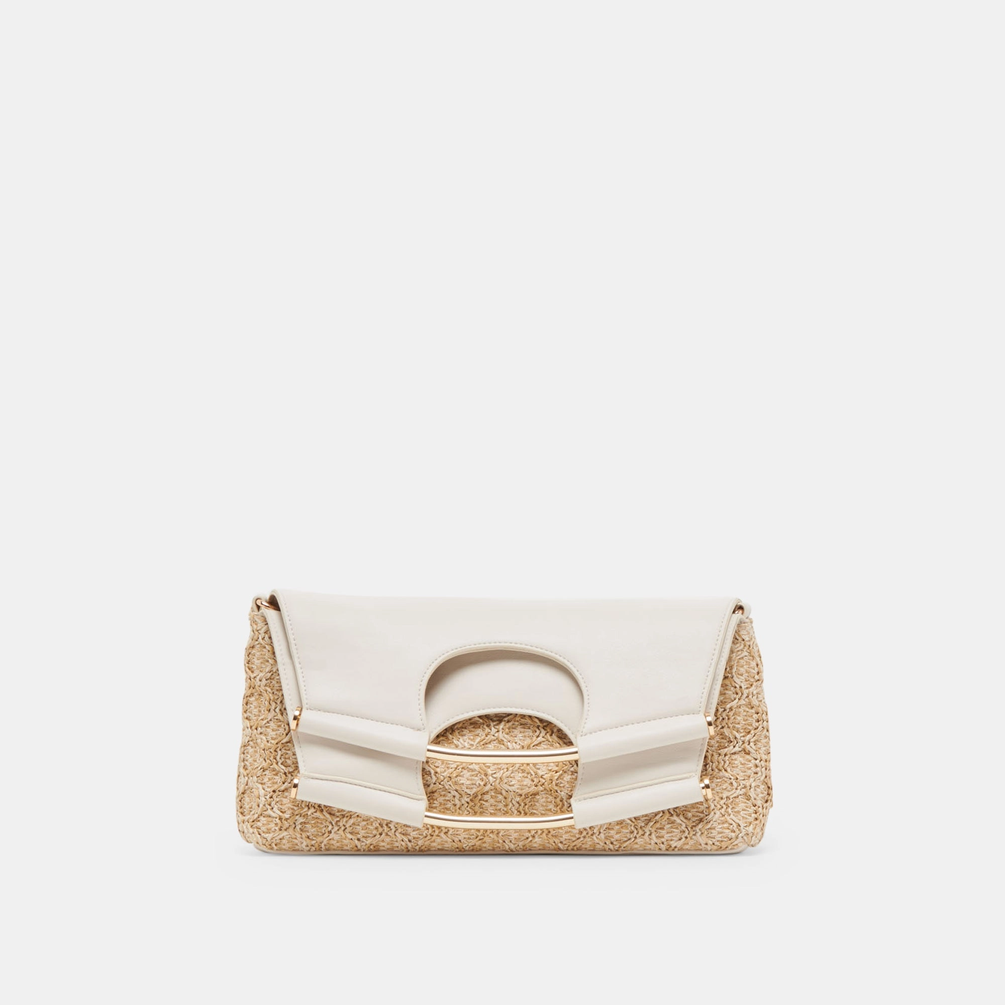 BIANCA CLUTCH IVORY NATURAL RAFFIA