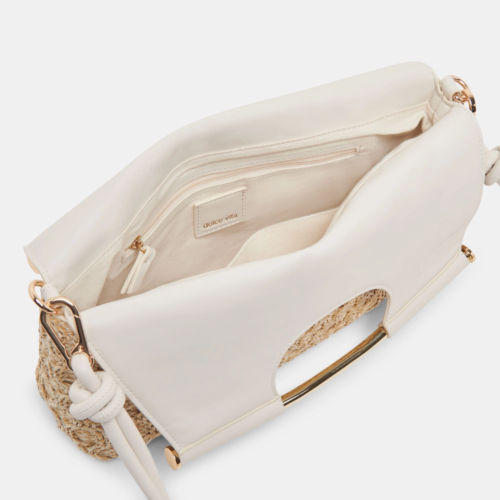 BIANCA CLUTCH IVORY NATURAL RAFFIA