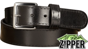 Black Water Buffalo Money Belt With 25" Zipper 1.50" Wide