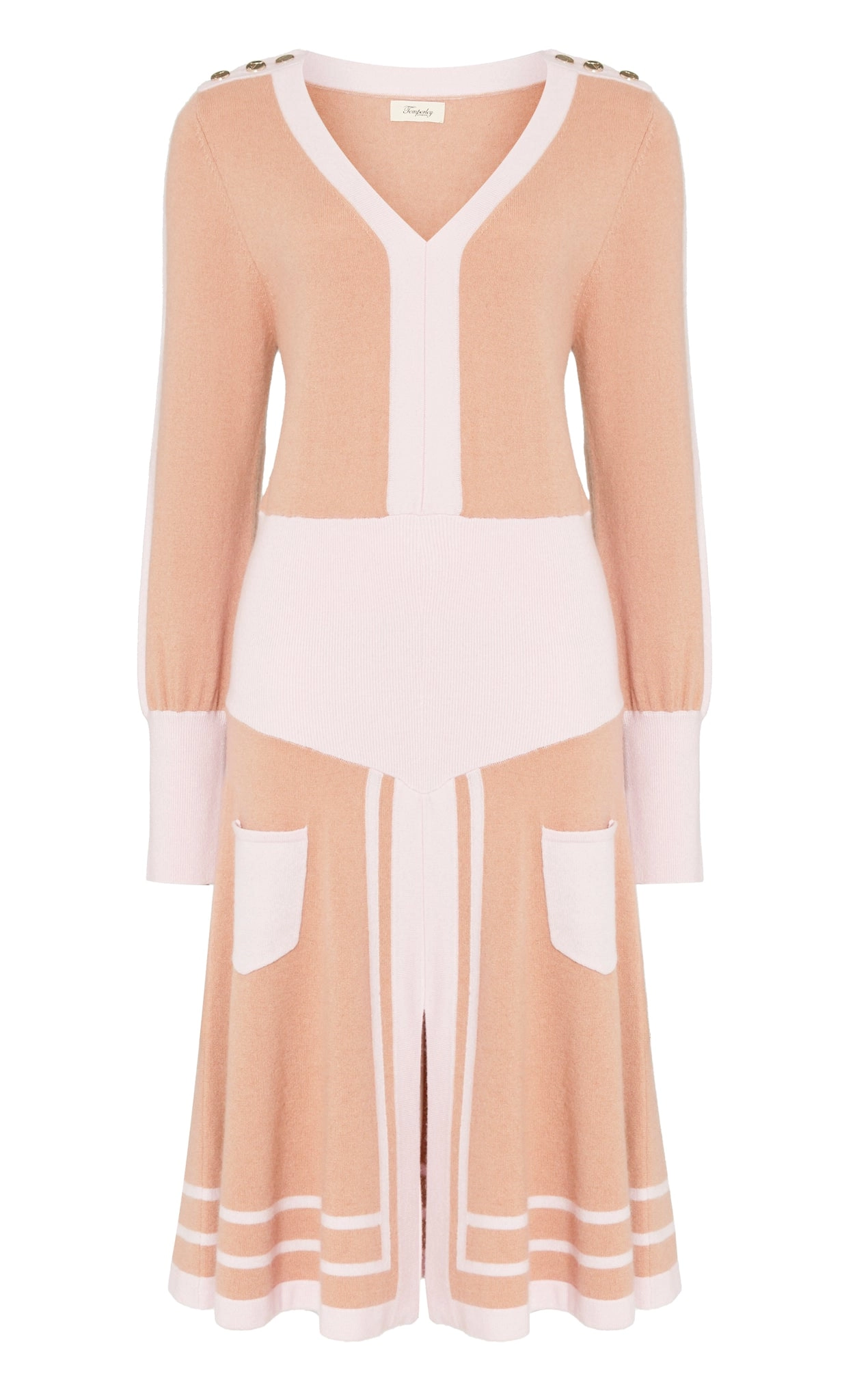Bretton Knit Dress - Pink/Camel