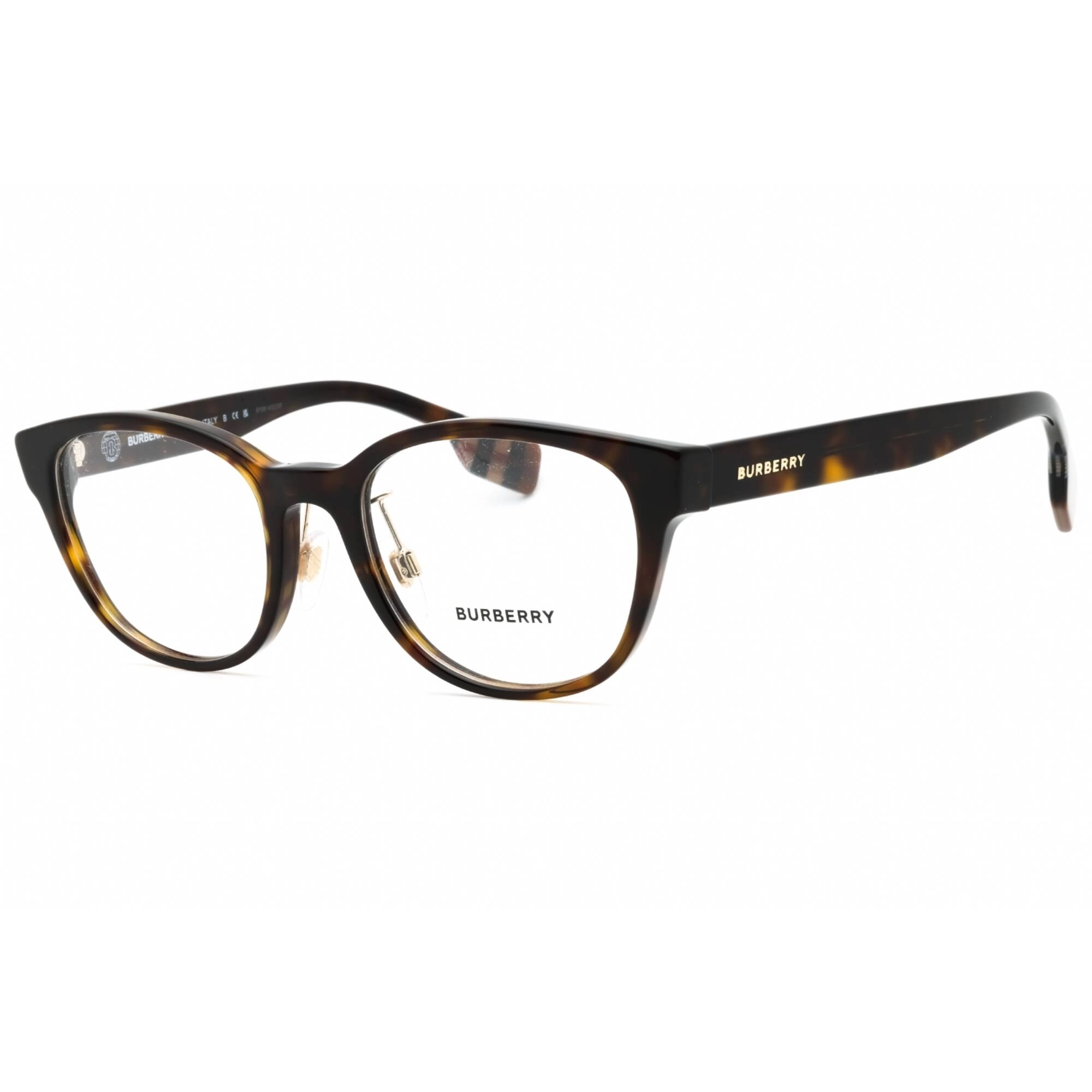 Burberry Unisex Eyeglasses - Dark Havana Plastic Full Rim Round Frame | 0BE2381D 3002