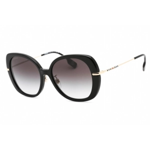 Burberry Women's Sunglasses - Black Oval Frame Grey Gradient Lens | 0BE4374F 30018G