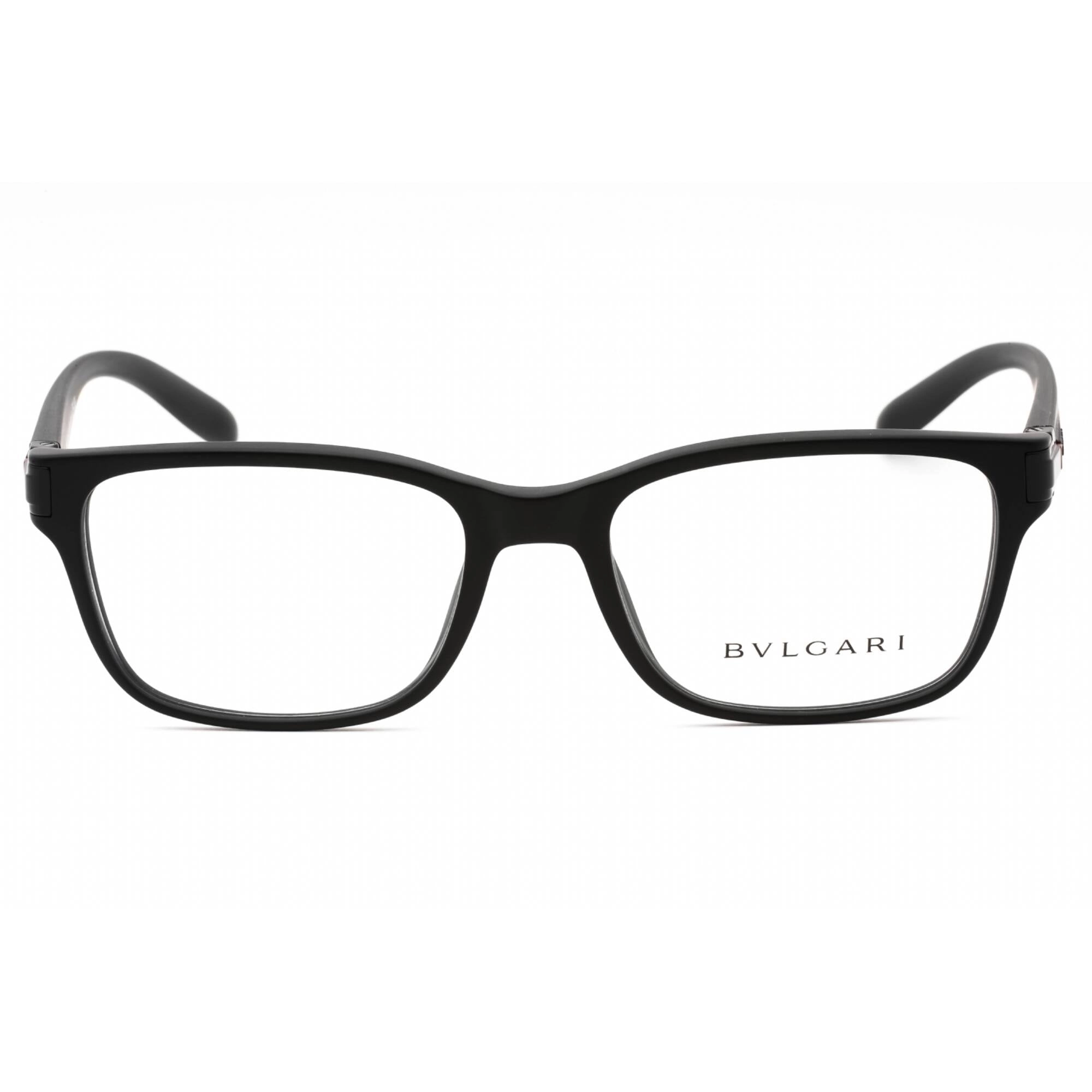 Bvlgari Men's Eyeglasses - Matte Black Plastic Full Rim Rectangular | 0BV3051 5313