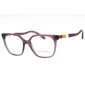 Bvlgari Women's Eyeglasses - Transparent Amethyst Plastic Cat Eye Frame | 0BV4205 5514