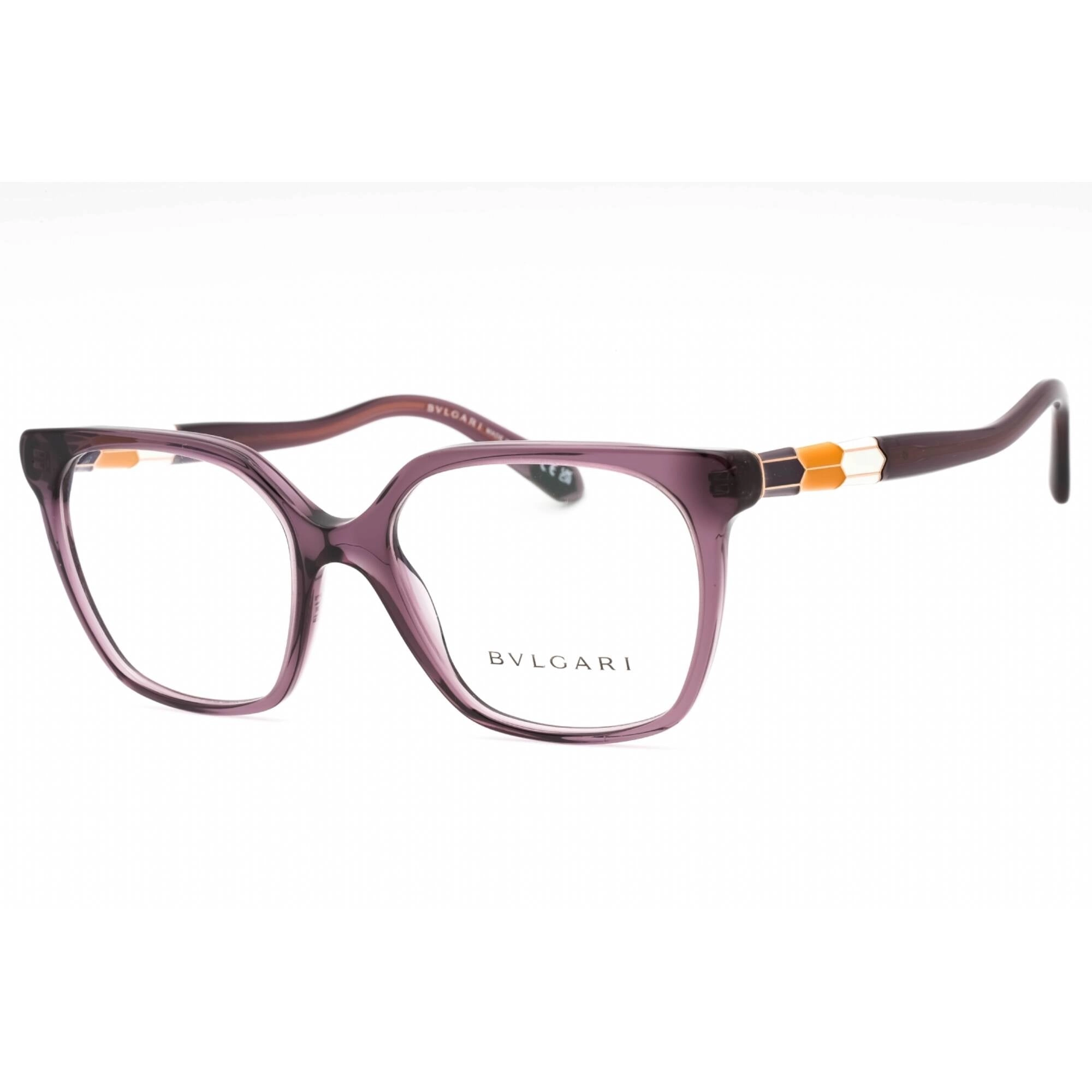 Bvlgari Women's Eyeglasses - Transparent Amethyst Plastic Cat Eye Frame | 0BV4205 5514