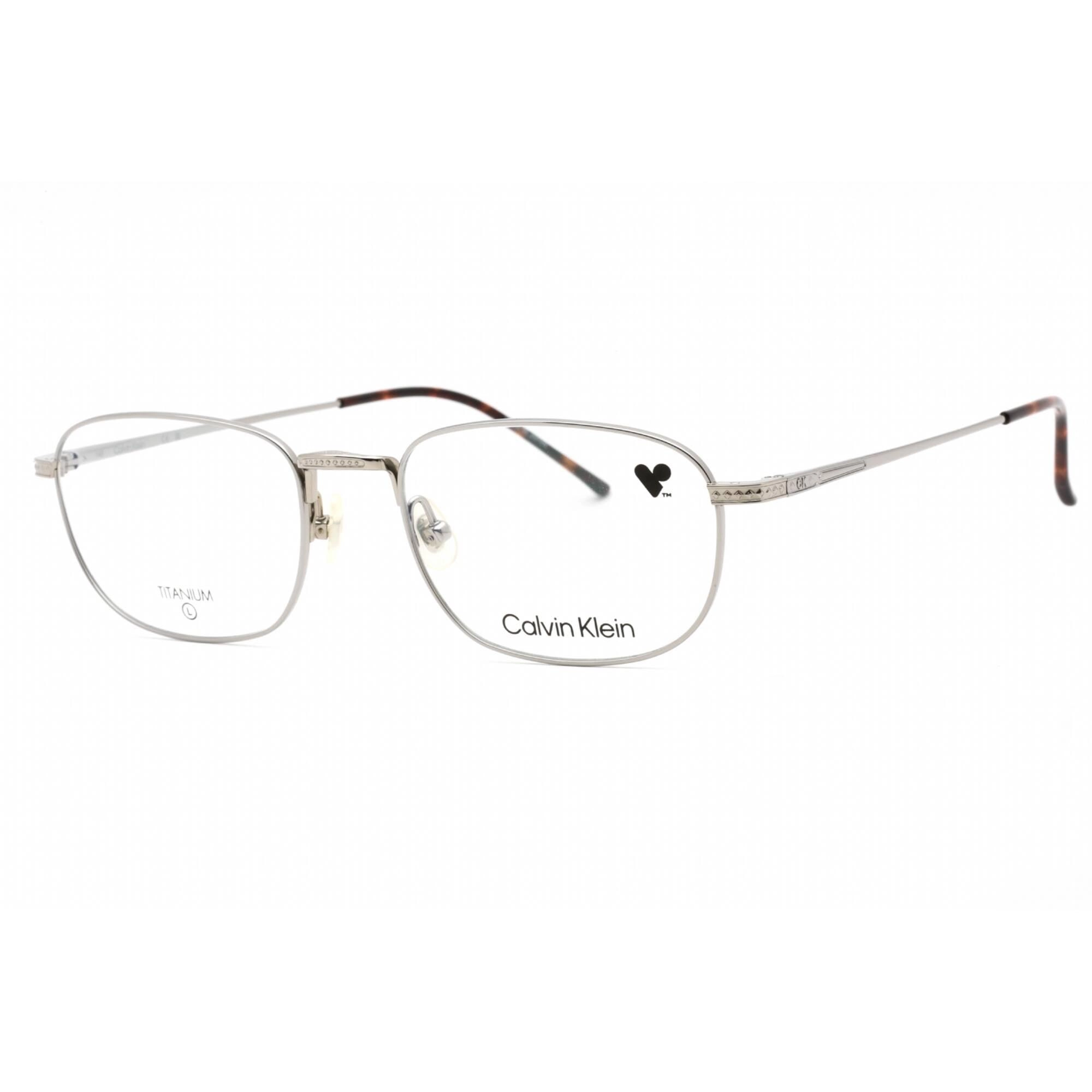 Calvin Klein Men's Eyeglasses - Silver Titanium Full Rim Rectangular | CK23112T 045