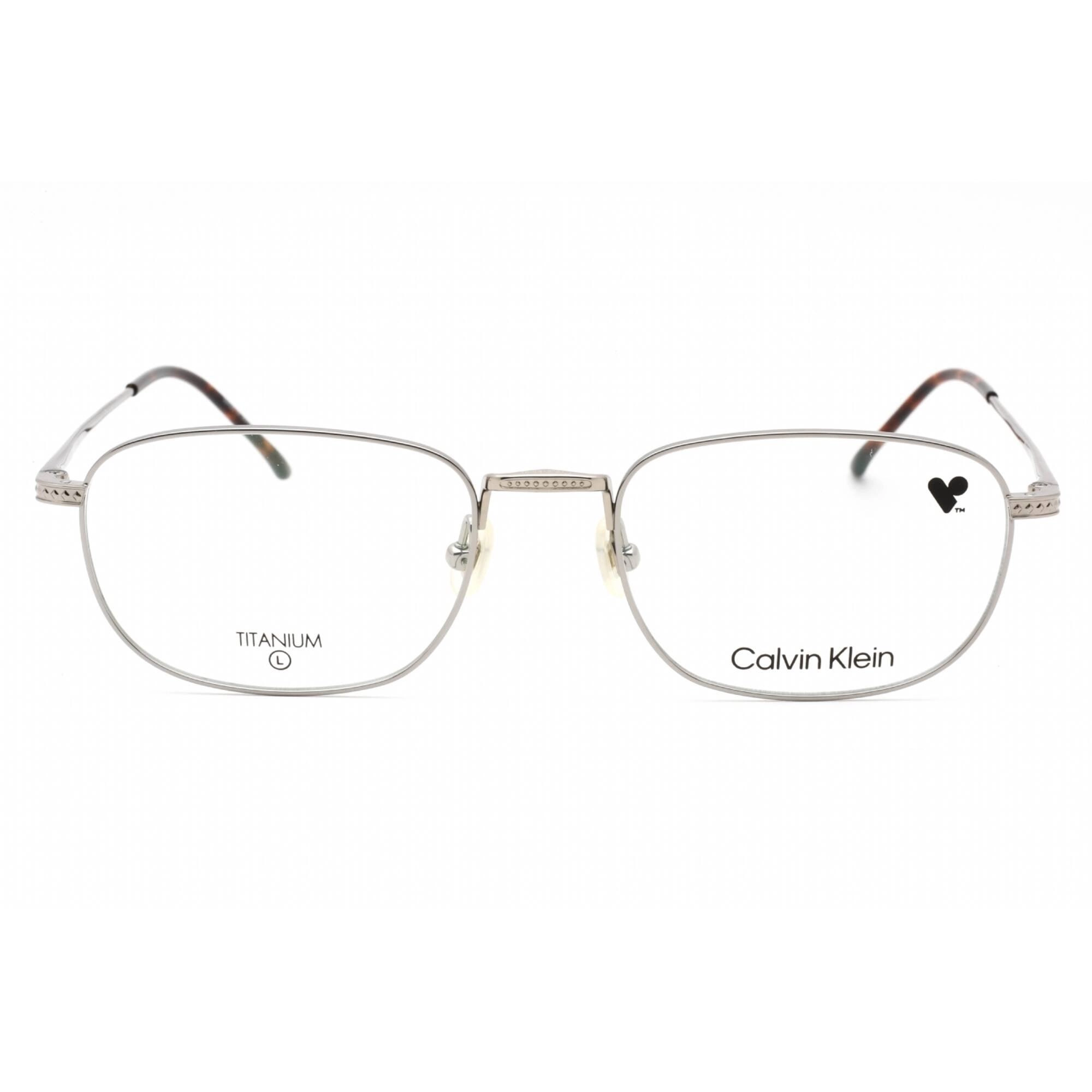 Calvin Klein Men's Eyeglasses - Silver Titanium Full Rim Rectangular | CK23112T 045