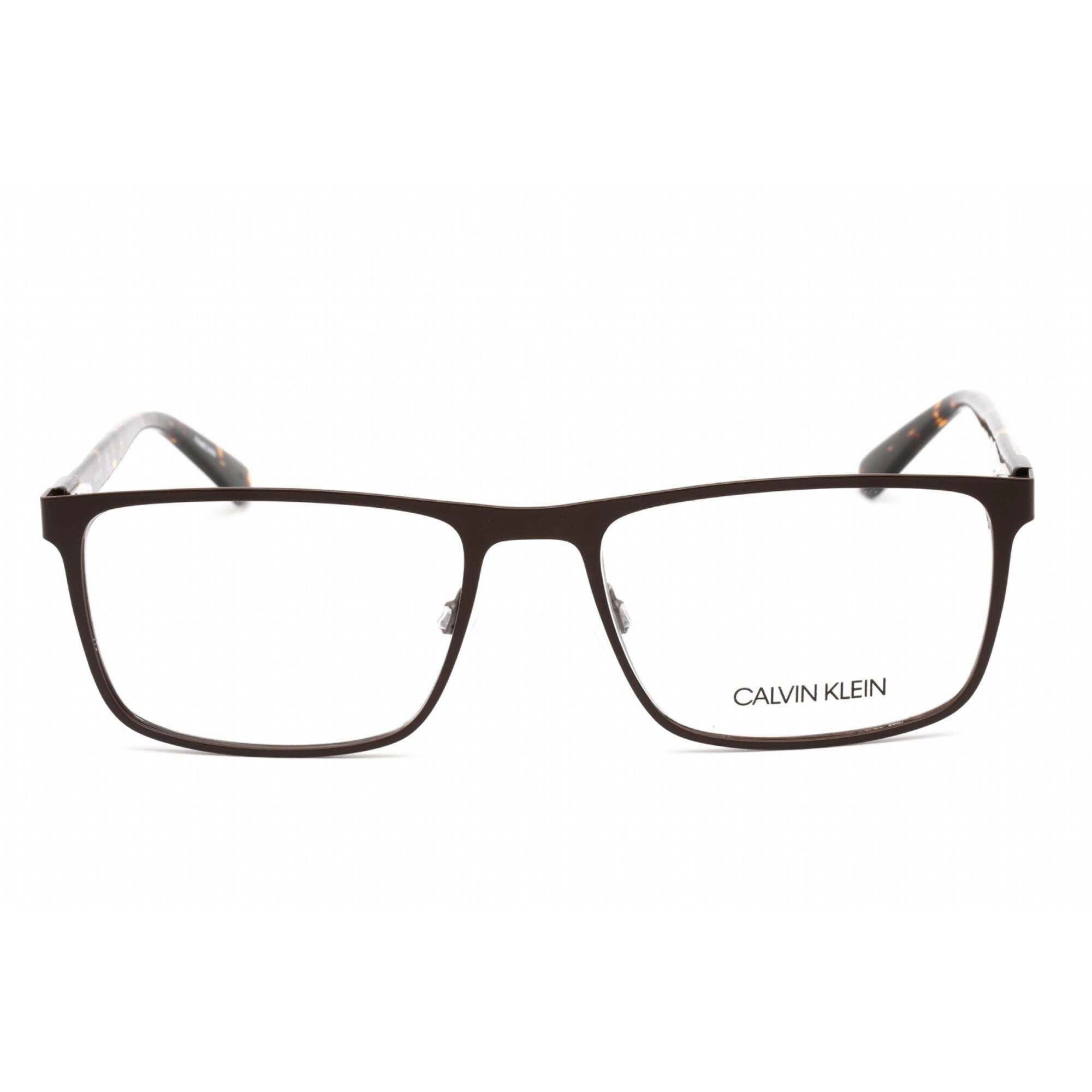 Calvin Klein Unisex Eyeglasses - Rectangular Matte Dark Brown Frame | CK20316 201