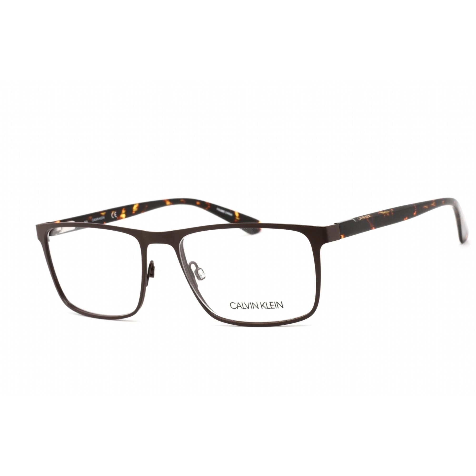 Calvin Klein Unisex Eyeglasses - Rectangular Matte Dark Brown Frame | CK20316 201