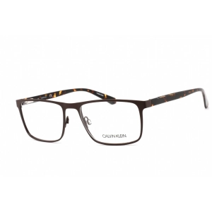 Calvin Klein Unisex Eyeglasses - Rectangular Matte Dark Brown Frame | CK20316 201