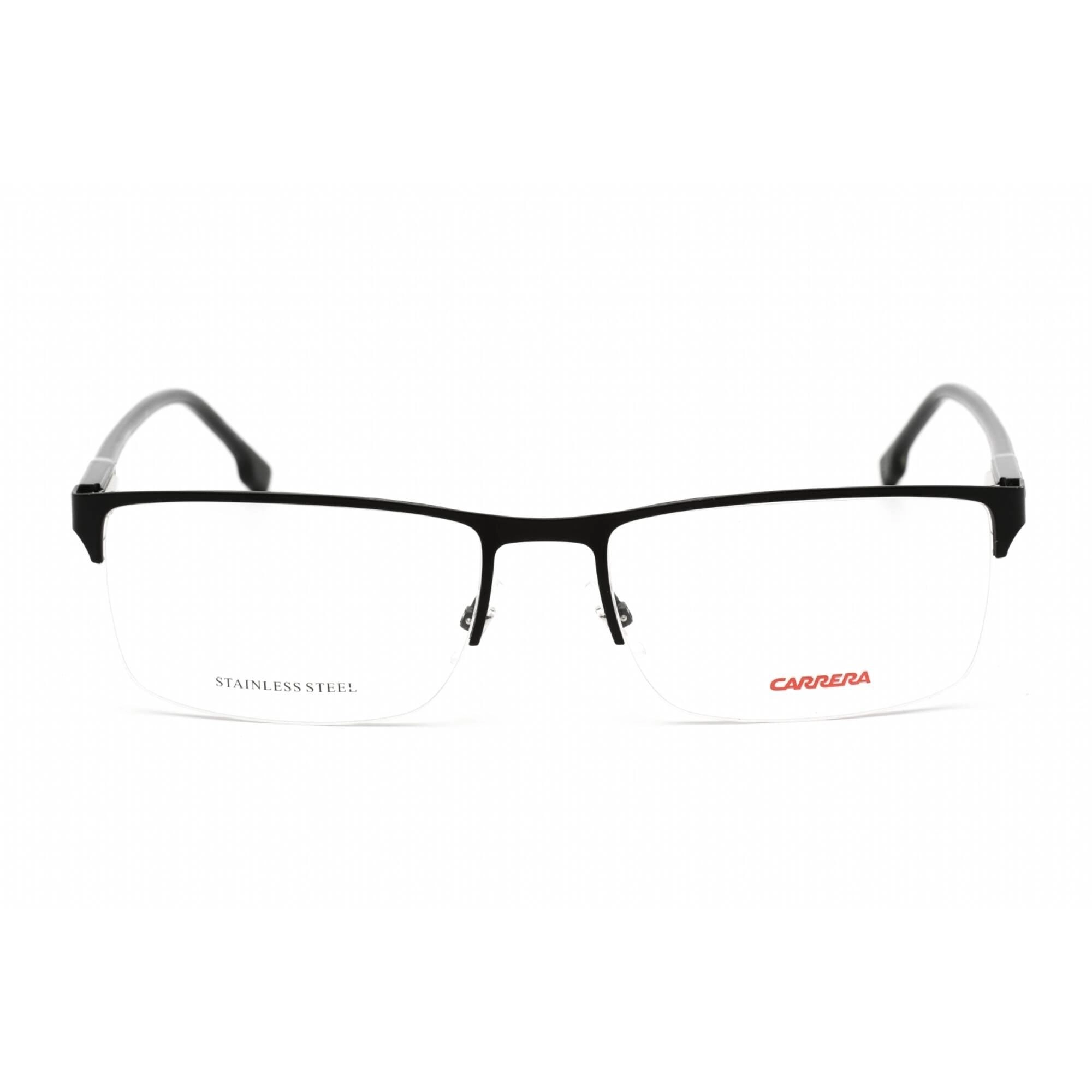 Carrera Unisex Eyeglasses - Half Rim Rectangular Matte Black Metal Frame | 243 003 00