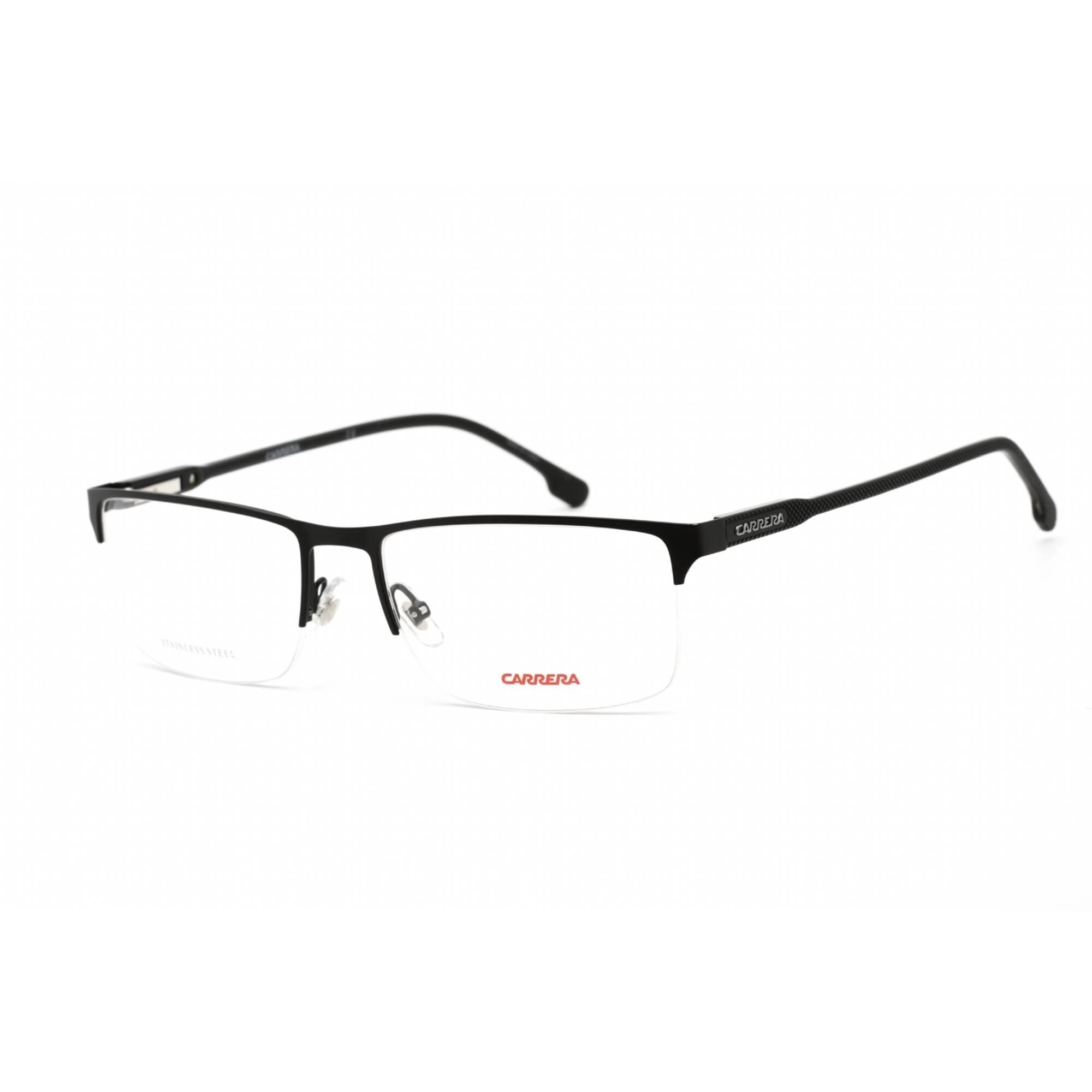 Carrera Unisex Eyeglasses - Half Rim Rectangular Matte Black Metal Frame | 243 003 00
