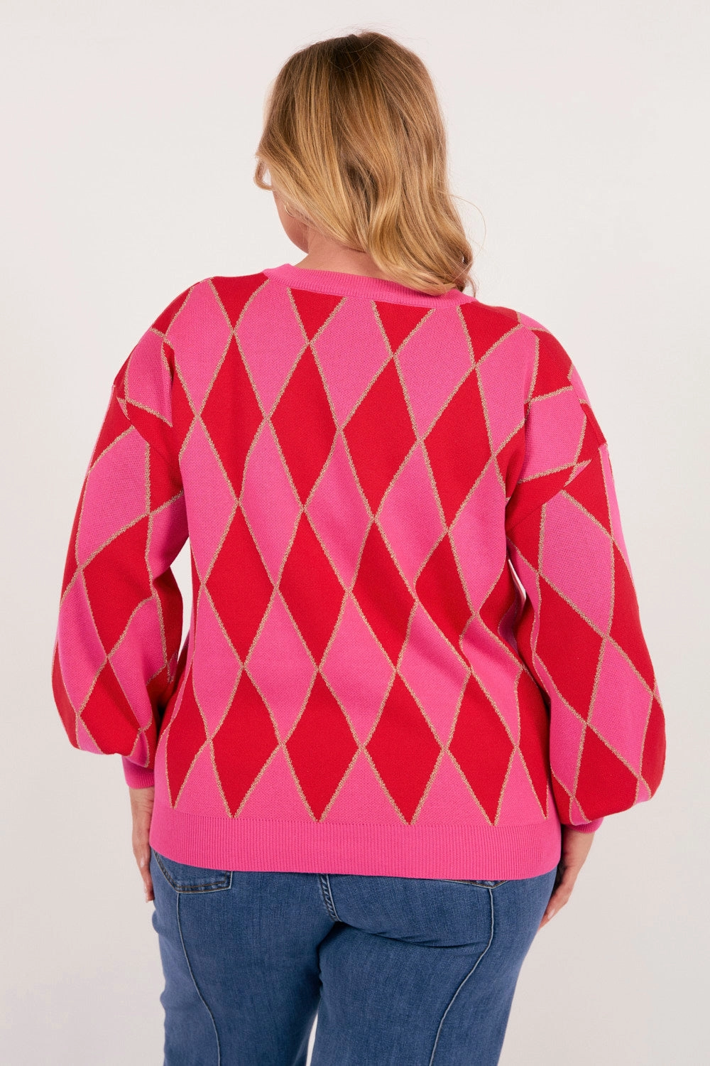 Casablanca Lurex Jumper in Pink