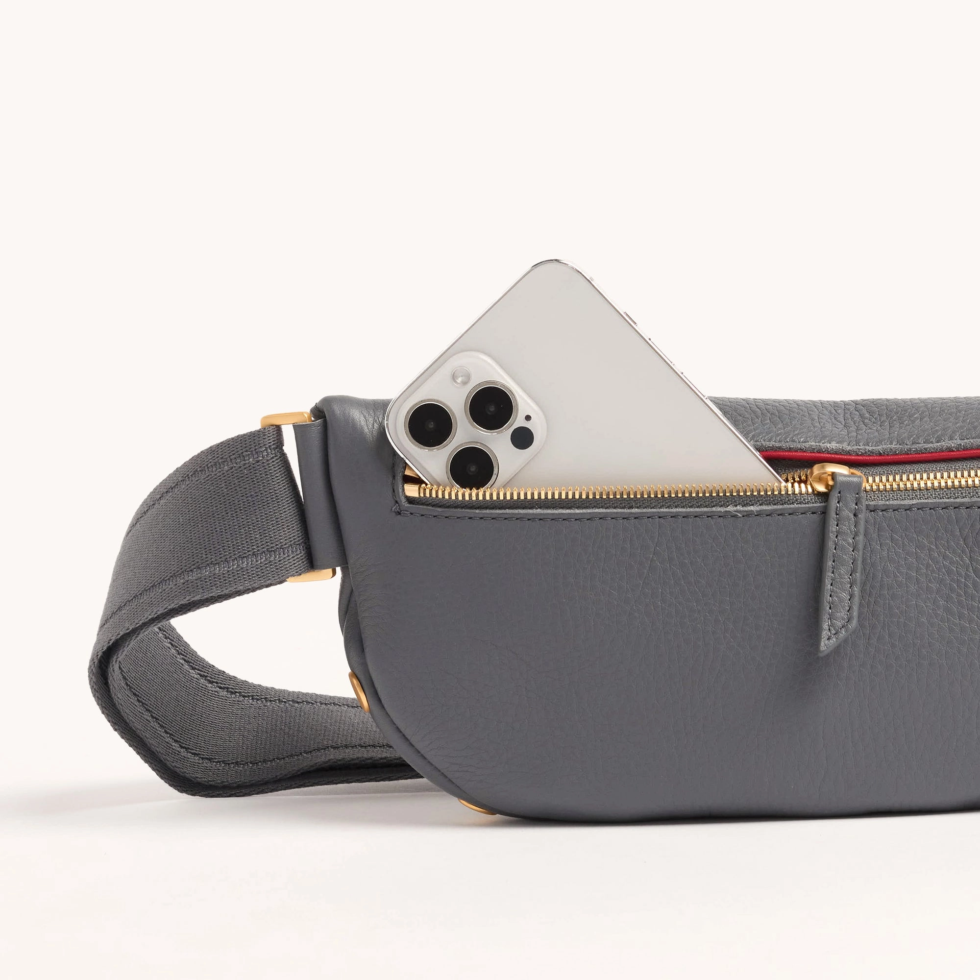 Charles Crossbody | Sonnet Grey/Brushed Gold | Med