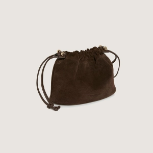 Charlotte Drawstring - Chocolate Suede