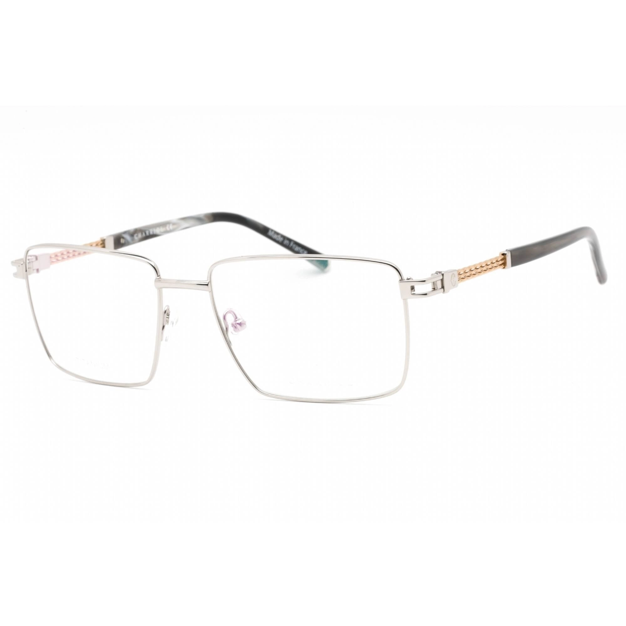 Charriol Men's Eyeglasses - Shiny Silver/Gold Rectangular Metal Frame | PC75093 C02