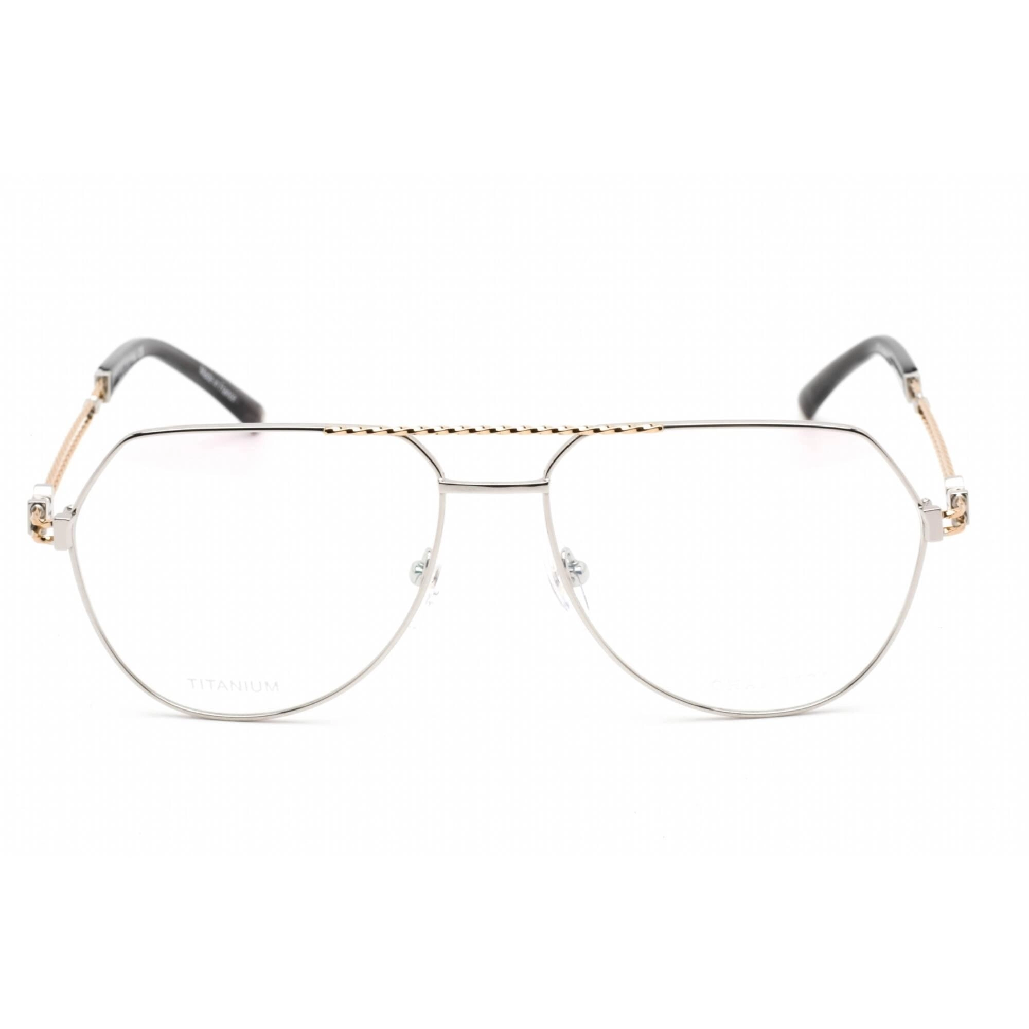 Charriol Men's Eyeglasses - Shiny Silver/Gold Titanium Aviator Frame | PC75086 C02