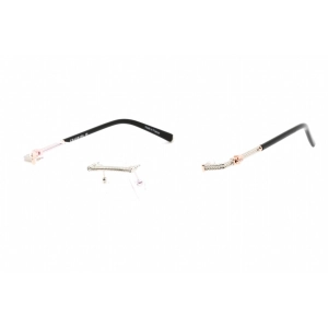 Charriol Men's Eyeglasses - Shiny Silver/Pink Gold Metal Cat Eye Frame | PC71044 C02