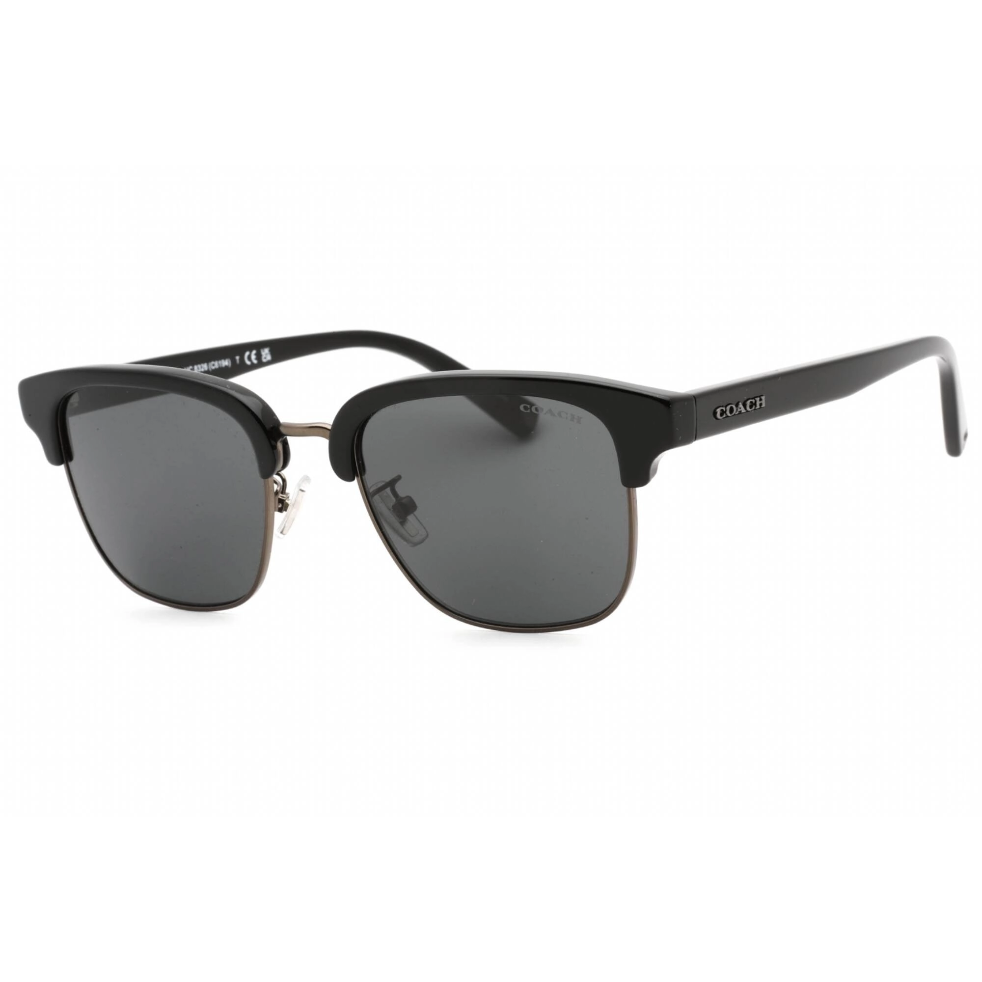 Coach Men's Sunglasses - Black Gunmetal Metal Rectangular Frame | 0HC8326 500287