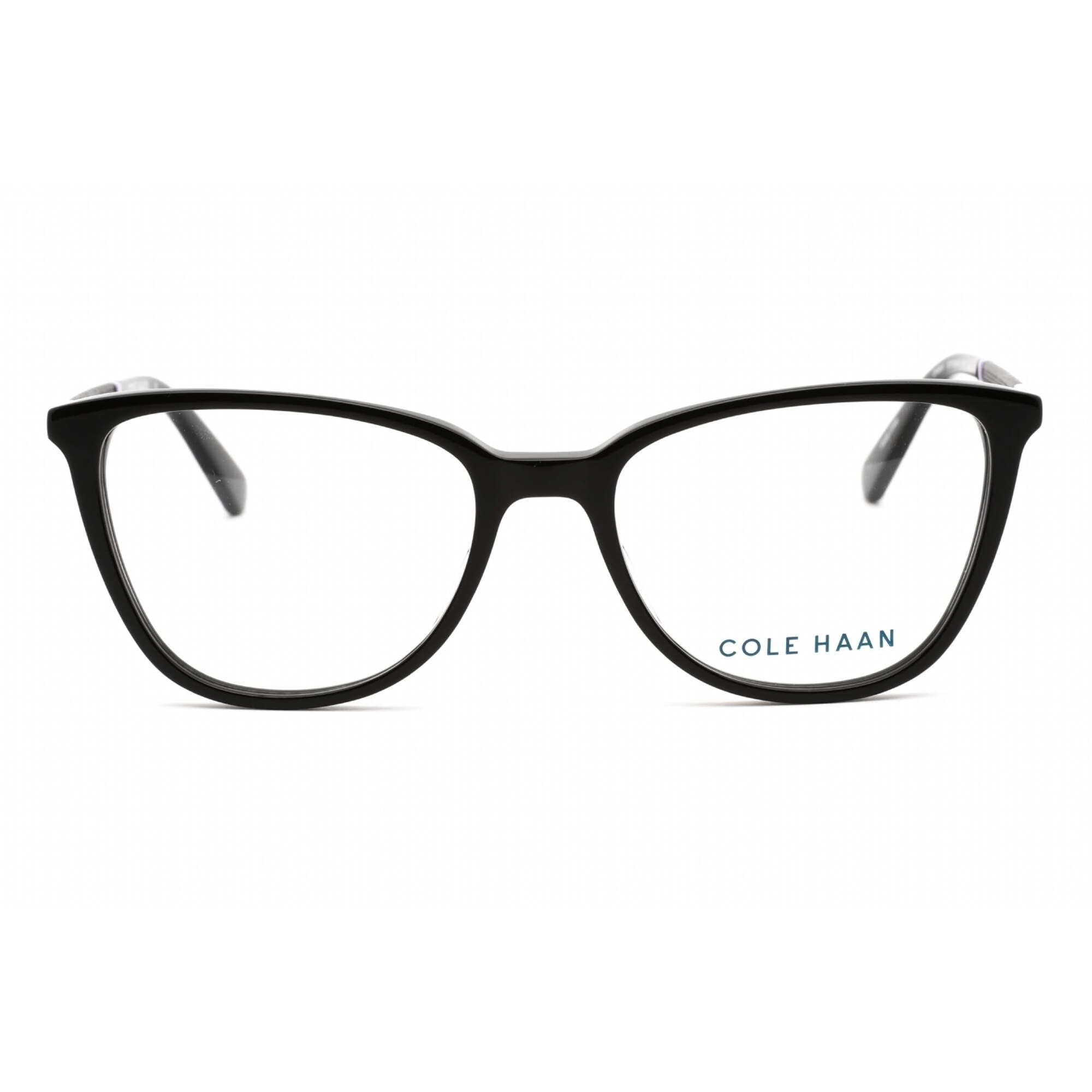 Cole Haan Men's Eyeglasses - Black Rectangular Plastic Frame Clear Lens | CH5047 001