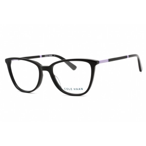 Cole Haan Men's Eyeglasses - Black Rectangular Plastic Frame Clear Lens | CH5047 001