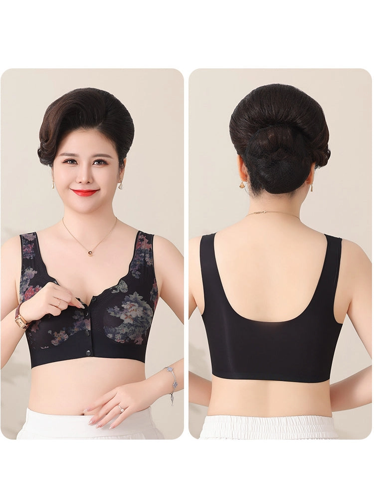 Comfort Front Closure Floral Printed Wireless Bra