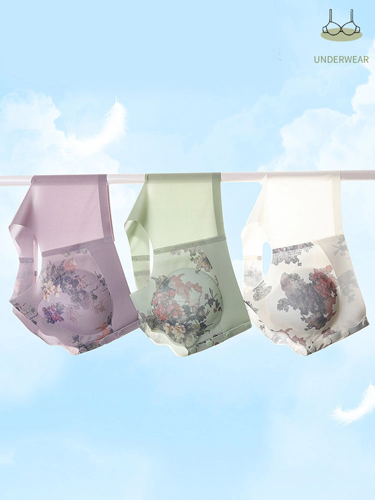 Comfort Front Closure Floral Printed Wireless Bra