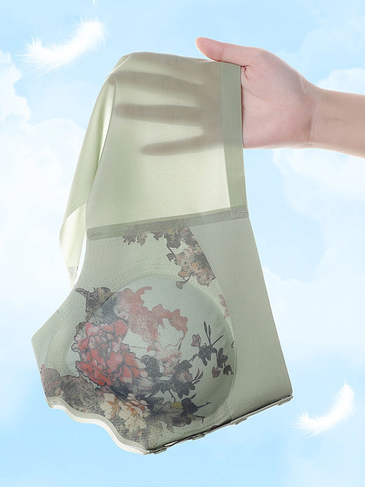 Comfort Front Closure Floral Printed Wireless Bra