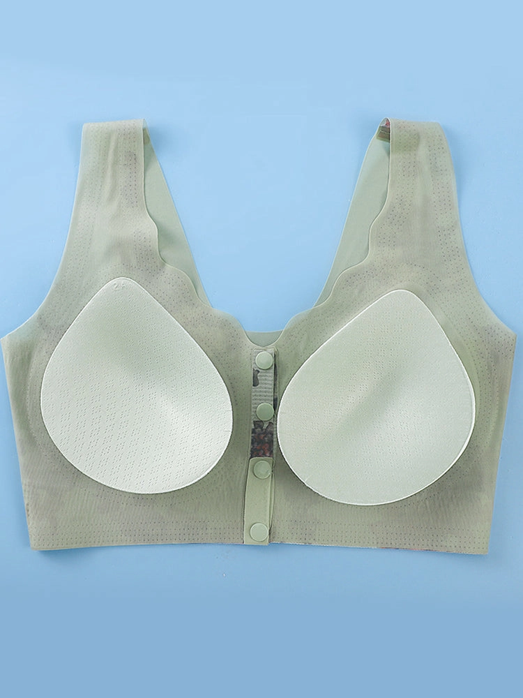 Comfort Front Closure Floral Printed Wireless Bra