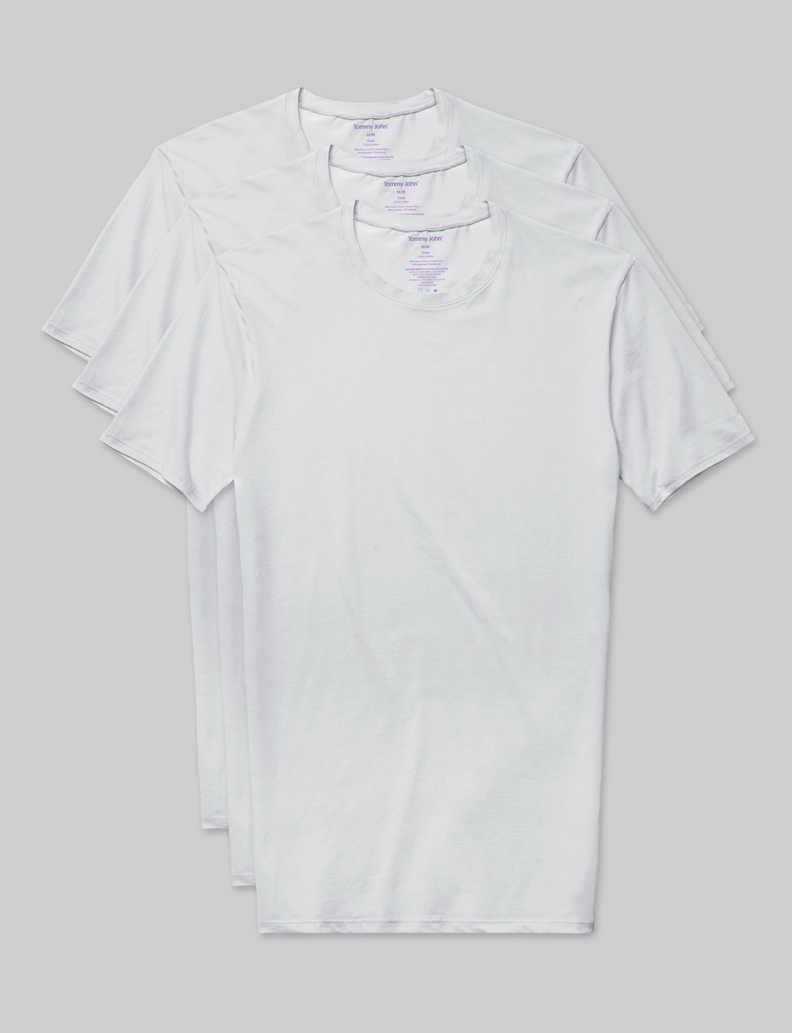 Cool Cotton Crew Neck Stay-Tucked Undershirt (3-Pack)