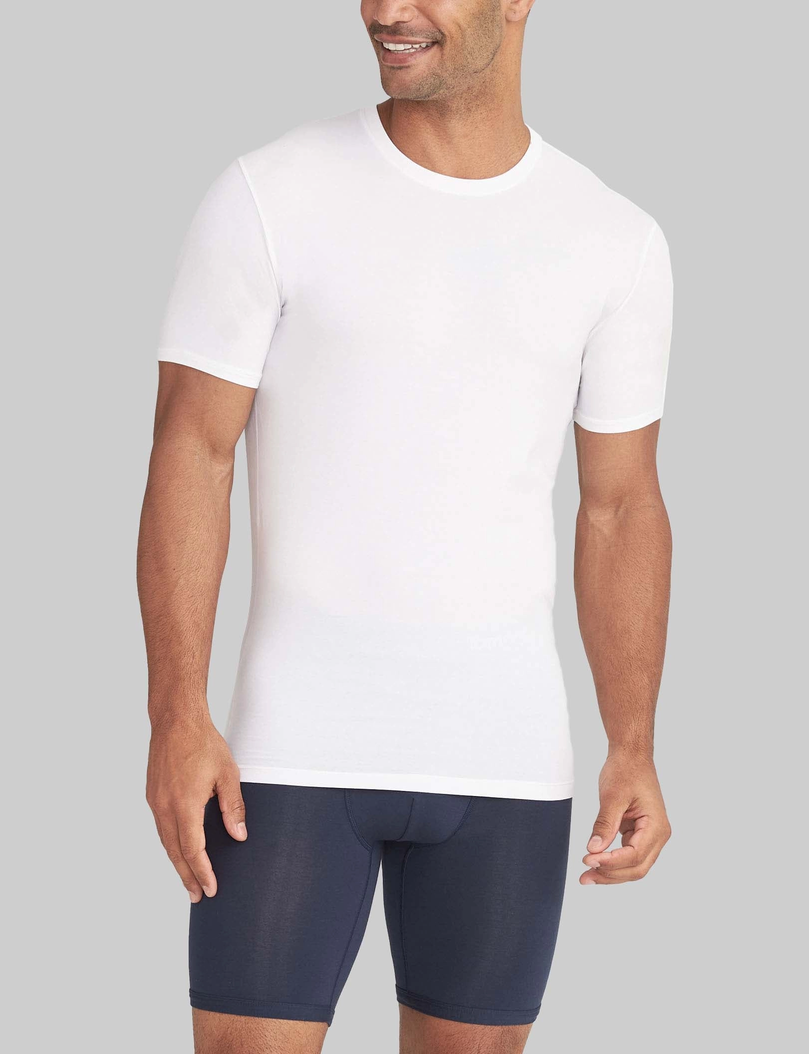 Cool Cotton Crew Neck Stay-Tucked Undershirt (6-Pack)