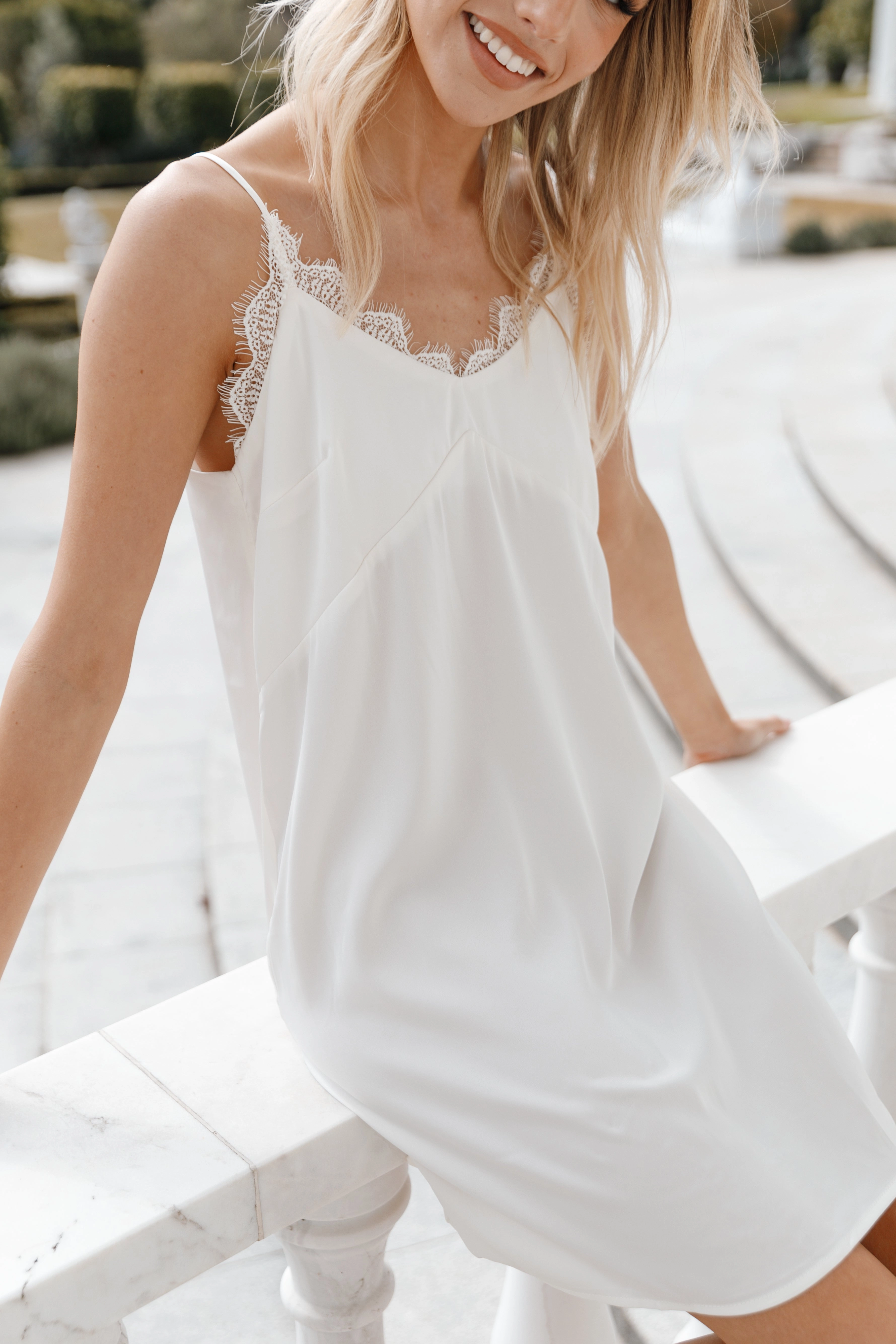 Daisy Satin Slip - Ivory