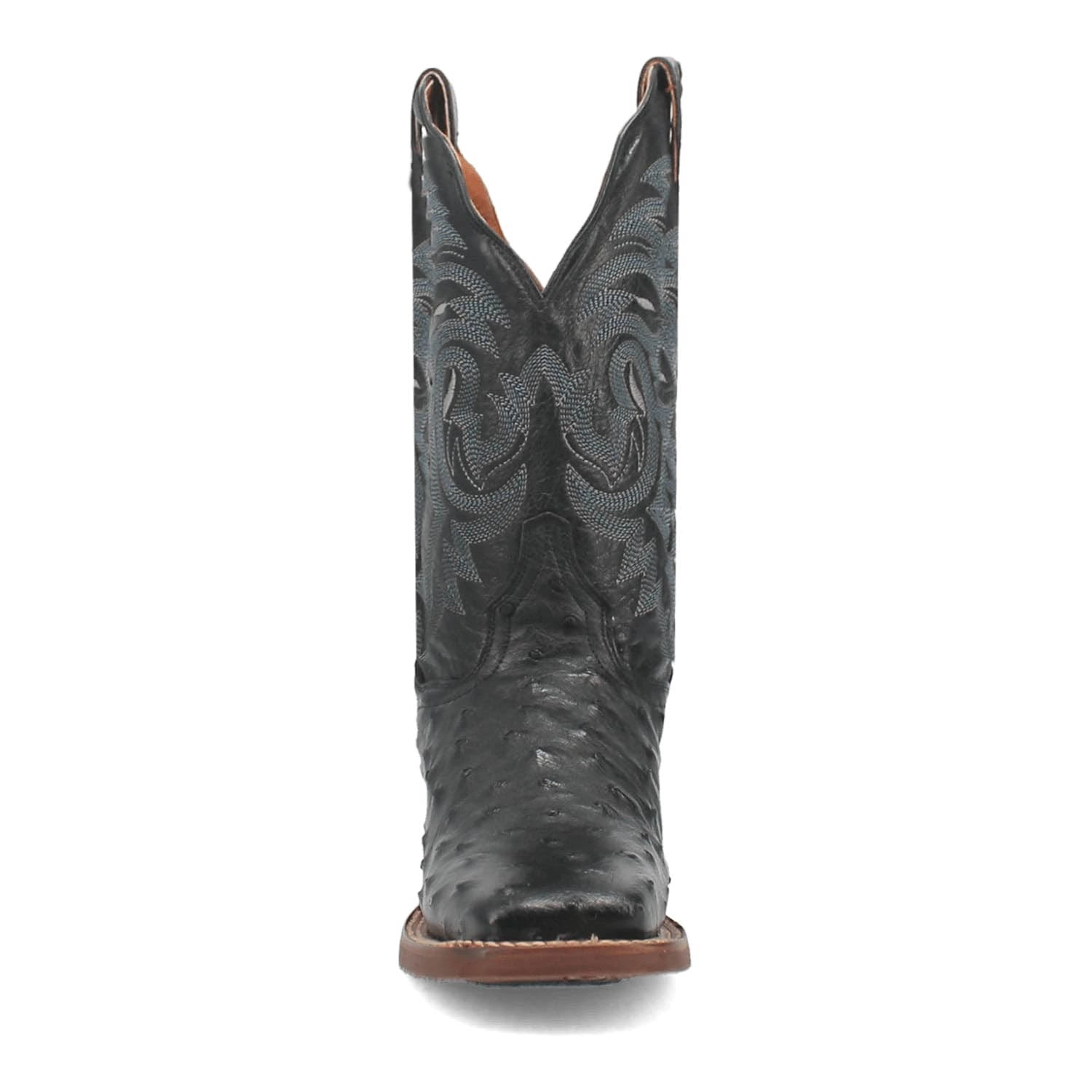 Dan Post Womens Kylo Black Full Quill Ostrich Cowboy Boots