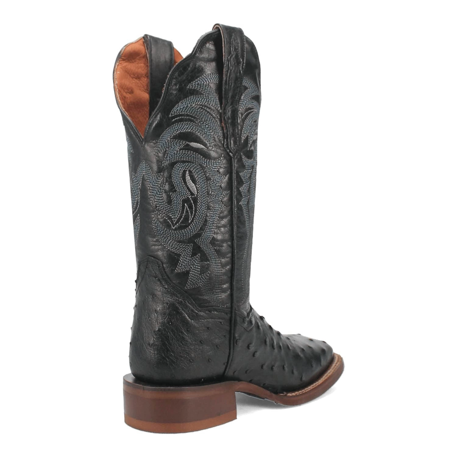 Dan Post Womens Kylo Black Full Quill Ostrich Cowboy Boots